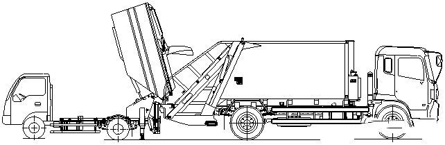 自装卸式垃圾车图片